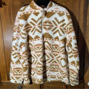 SOLD - Sherpa 1/4 Zip Jacket